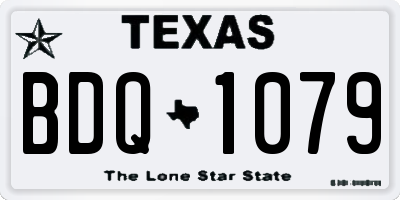 TX license plate BDQ1079