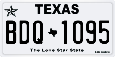 TX license plate BDQ1095