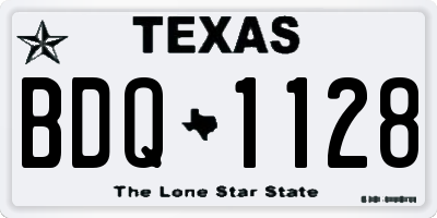 TX license plate BDQ1128