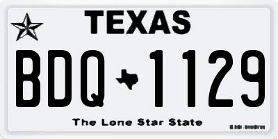 TX license plate BDQ1129