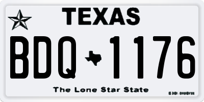 TX license plate BDQ1176