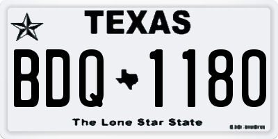 TX license plate BDQ1180