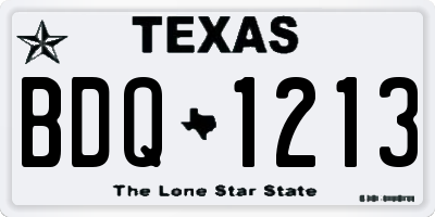 TX license plate BDQ1213
