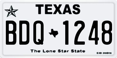 TX license plate BDQ1248