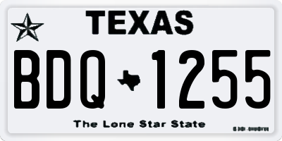 TX license plate BDQ1255