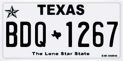 TX license plate BDQ1267