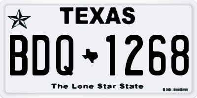 TX license plate BDQ1268