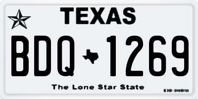 TX license plate BDQ1269
