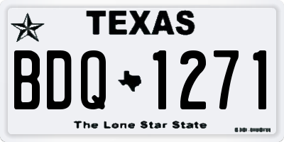 TX license plate BDQ1271