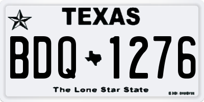 TX license plate BDQ1276