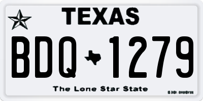 TX license plate BDQ1279