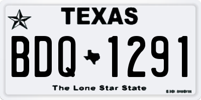TX license plate BDQ1291