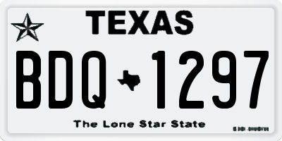 TX license plate BDQ1297