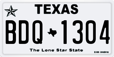 TX license plate BDQ1304