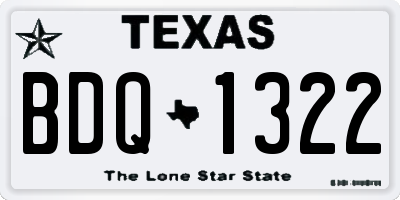 TX license plate BDQ1322