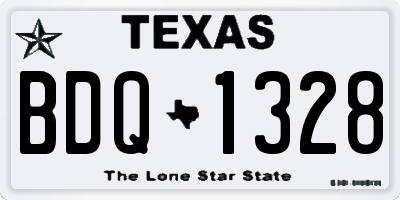 TX license plate BDQ1328