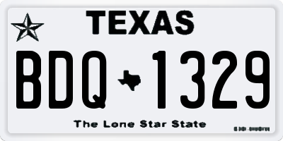 TX license plate BDQ1329