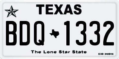 TX license plate BDQ1332