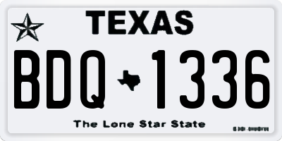 TX license plate BDQ1336