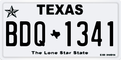 TX license plate BDQ1341