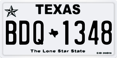 TX license plate BDQ1348