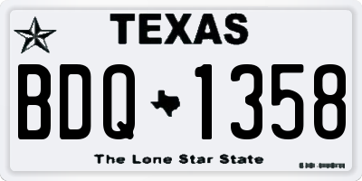 TX license plate BDQ1358