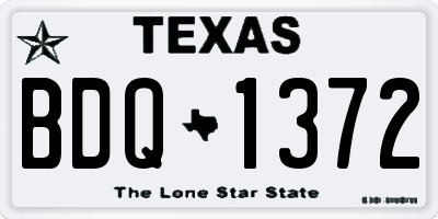 TX license plate BDQ1372
