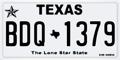 TX license plate BDQ1379
