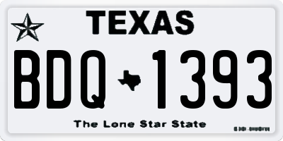 TX license plate BDQ1393