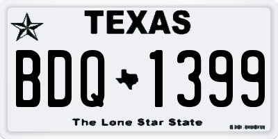 TX license plate BDQ1399