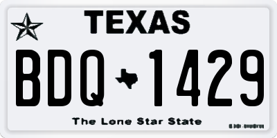 TX license plate BDQ1429
