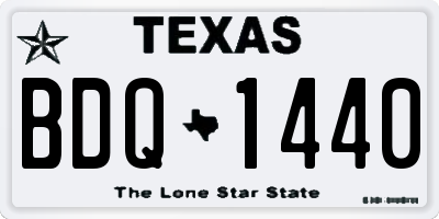 TX license plate BDQ1440