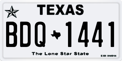 TX license plate BDQ1441