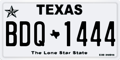 TX license plate BDQ1444