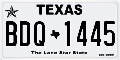 TX license plate BDQ1445