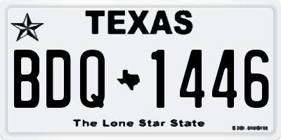 TX license plate BDQ1446
