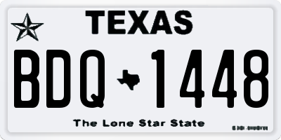 TX license plate BDQ1448