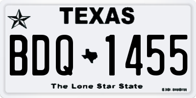 TX license plate BDQ1455