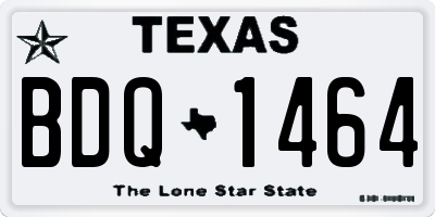 TX license plate BDQ1464