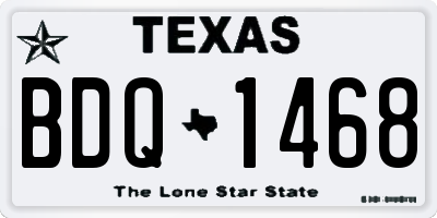 TX license plate BDQ1468