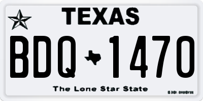 TX license plate BDQ1470