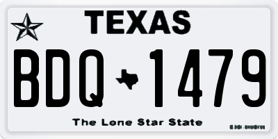 TX license plate BDQ1479