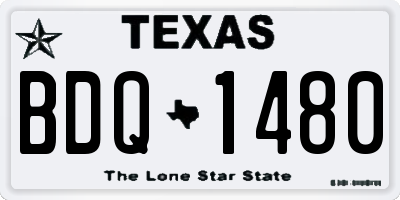 TX license plate BDQ1480