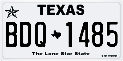 TX license plate BDQ1485