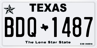 TX license plate BDQ1487