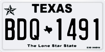 TX license plate BDQ1491