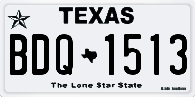 TX license plate BDQ1513