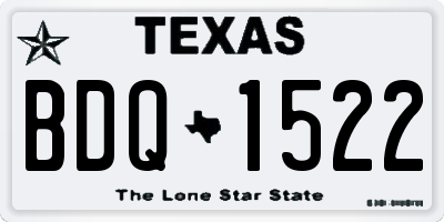 TX license plate BDQ1522