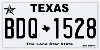 TX license plate BDQ1528