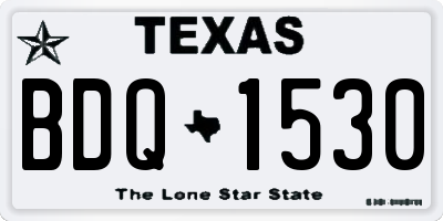 TX license plate BDQ1530